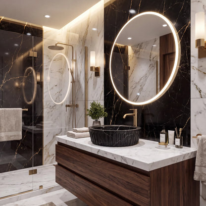 RMD-170 Rectangle Nero Marquina Vessel Sink Basin
