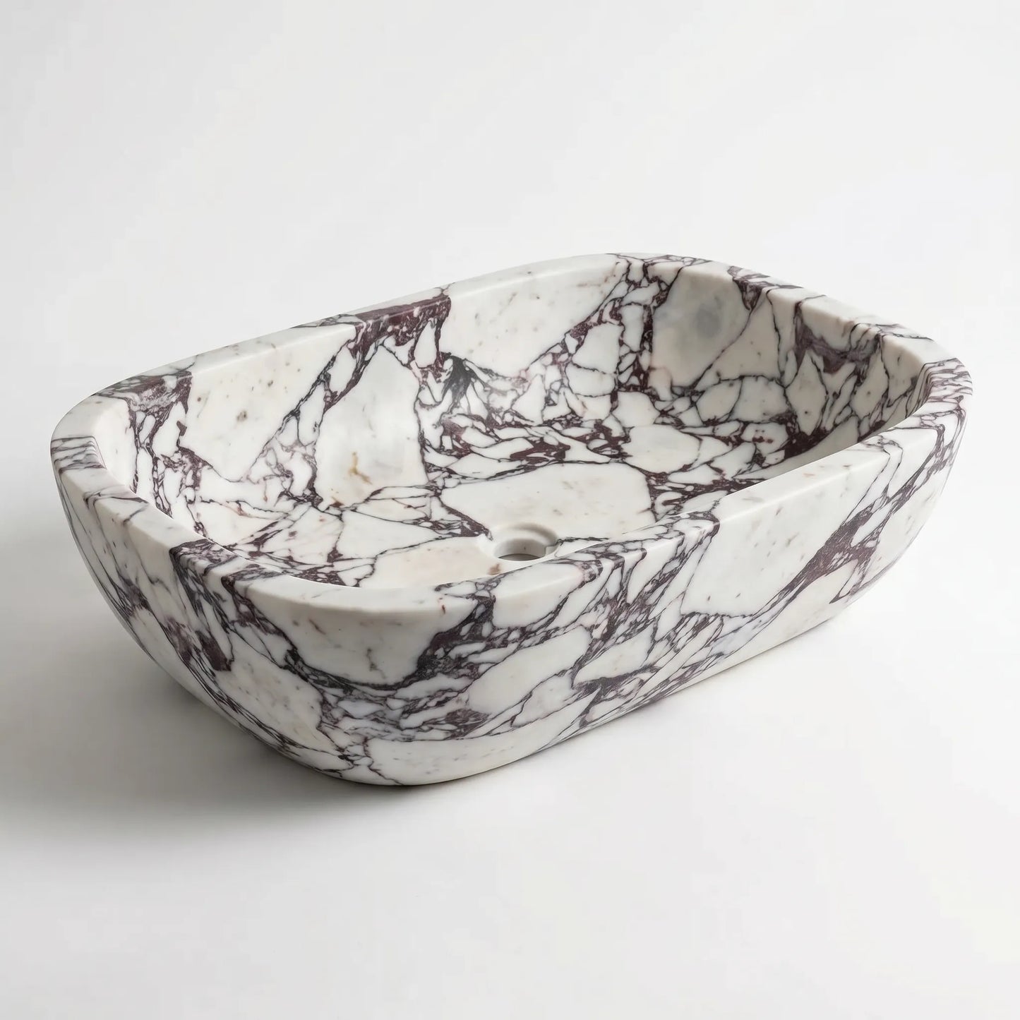 RMD-171  Square Calacatta viola Vessel Sink Basin