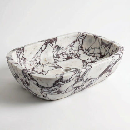 RMD-171  Square Calacatta viola Vessel Sink Basin