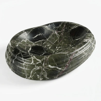 RMD-172 Rectangle Green Marble Vessel Sink Basin