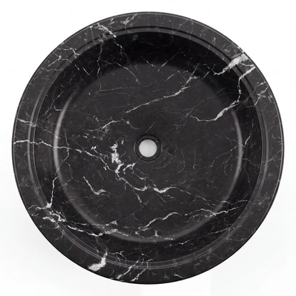 RMD-178 Round Nero Marquina Vessel Sink Basin