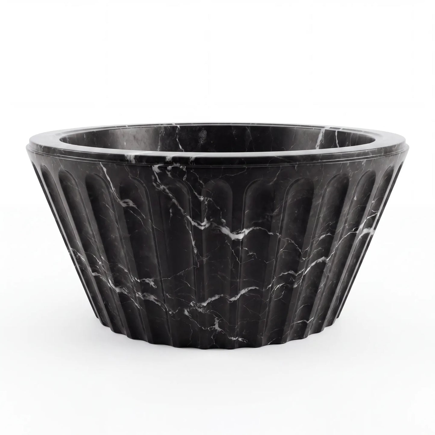 RMD-178 Round Nero Marquina Vessel Sink Basin