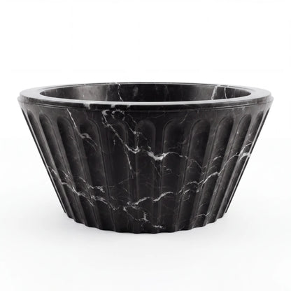 RMD-178 Round Nero Marquina Vessel Sink Basin