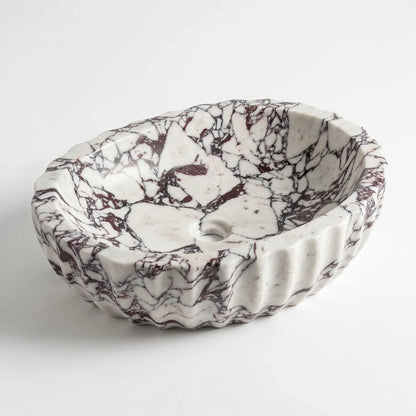 RMD-180  Round Calacatta viola Vessel Sink Basin