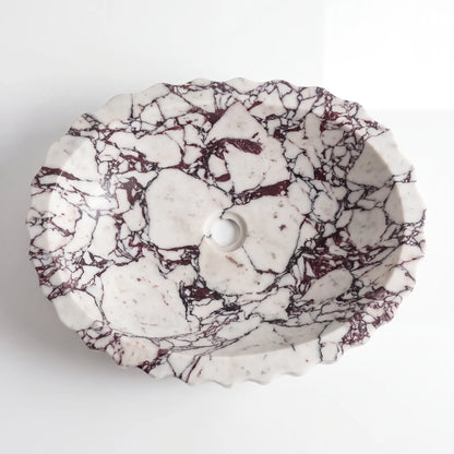 RMD-180  Round Calacatta viola Vessel Sink Basin