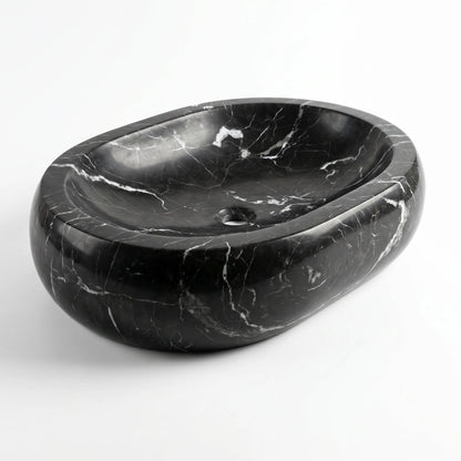 RMD-181 Round Nero Marquina Vessel Sink Basin
