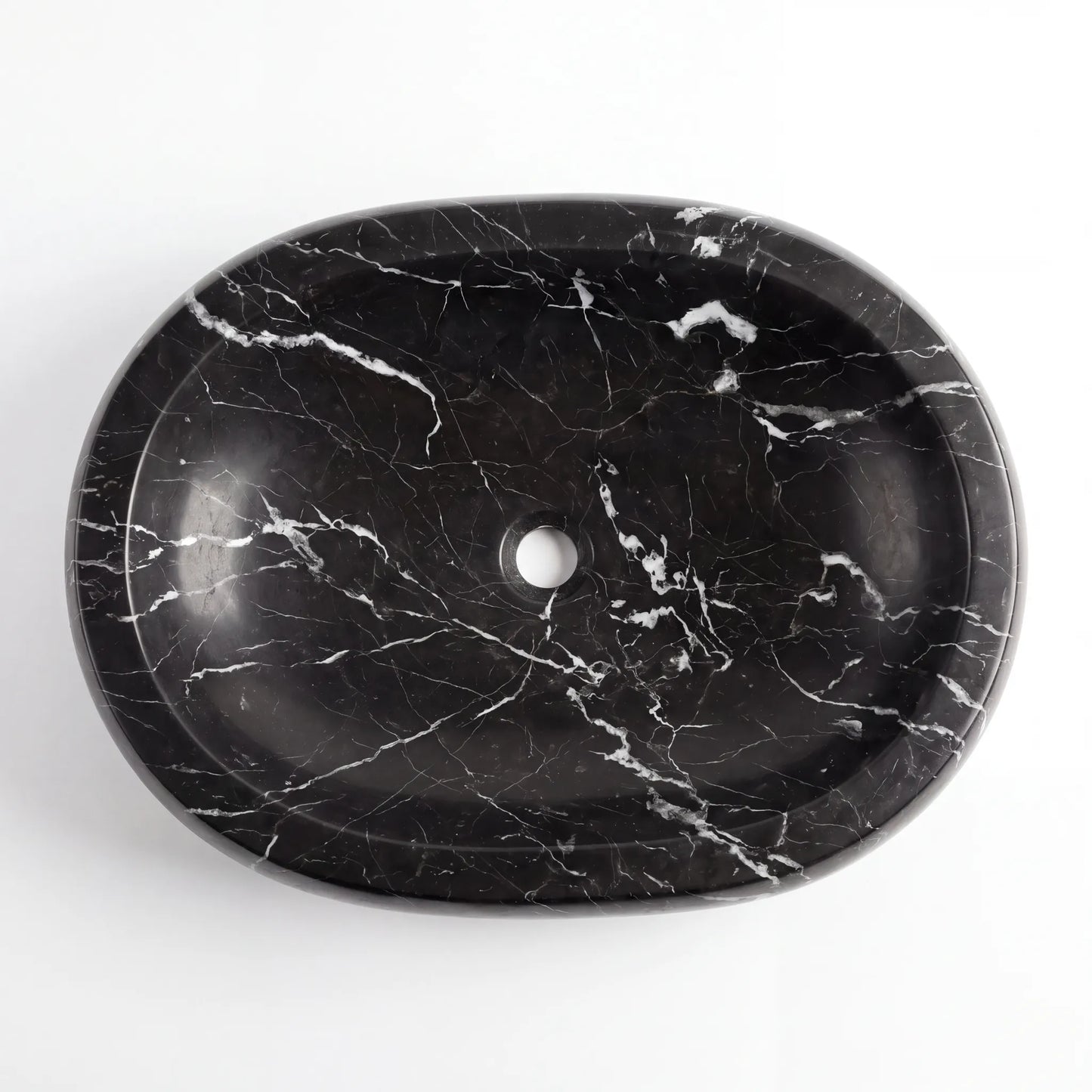 RMD-181 Round Nero Marquina Vessel Sink Basin