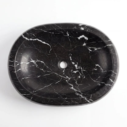 RMD-181 Round Nero Marquina Vessel Sink Basin