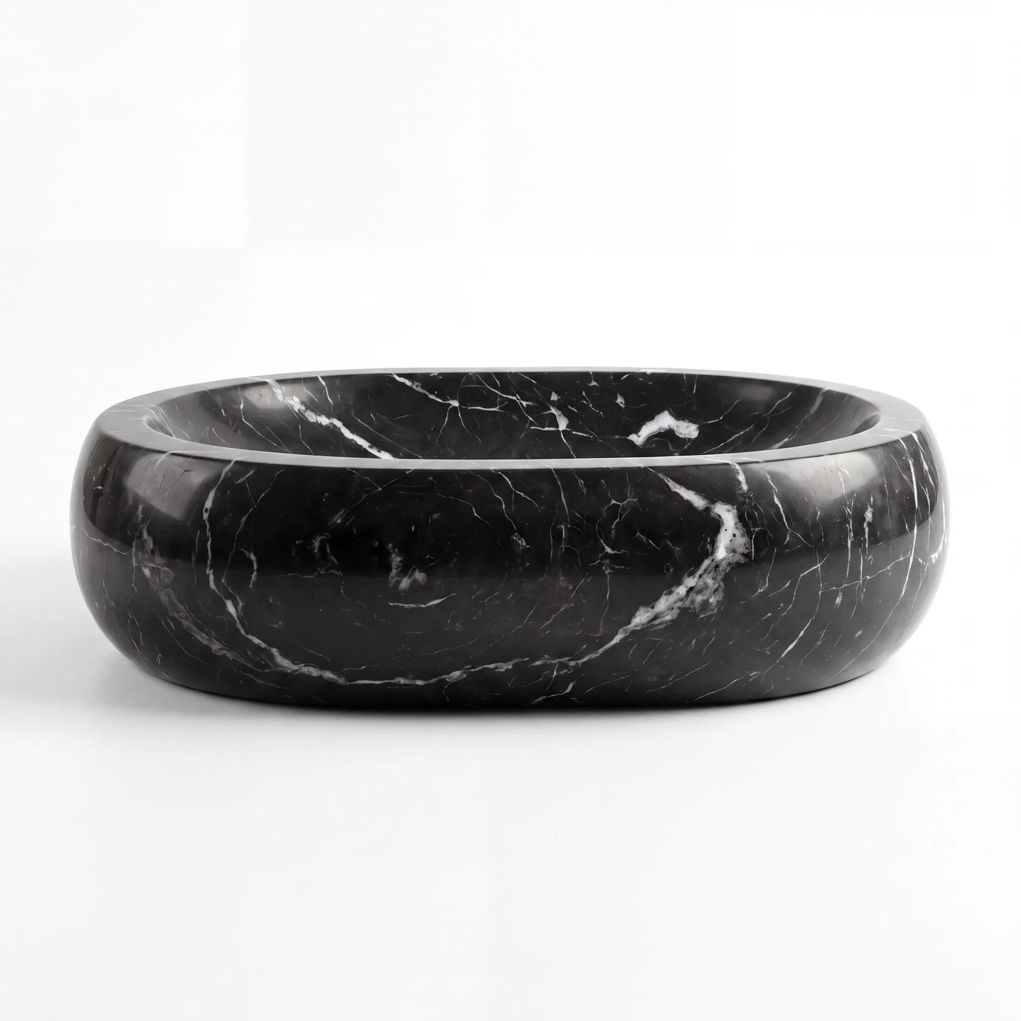 RMD-181 Round Nero Marquina Vessel Sink Basin
