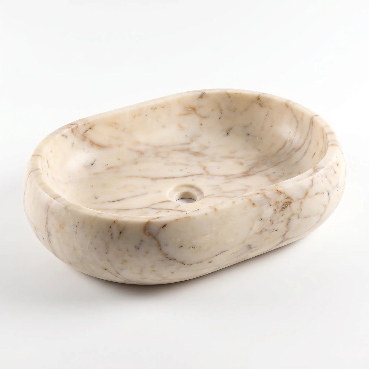 RMD-185 Square Calacatta Gold Vessel Sink Basin