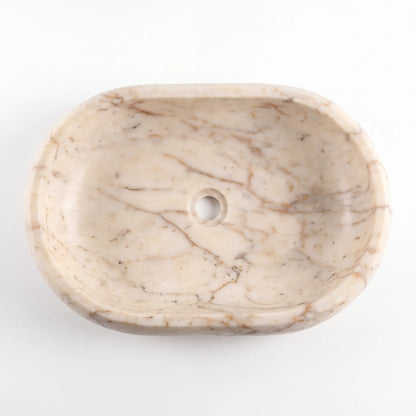 RMD-185 Square Calacatta Gold Vessel Sink Basin