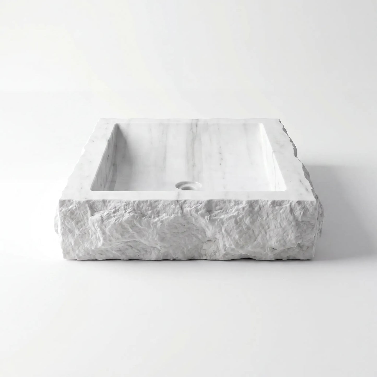 RMD-186 Round Carrara White Vessel Sink Basin