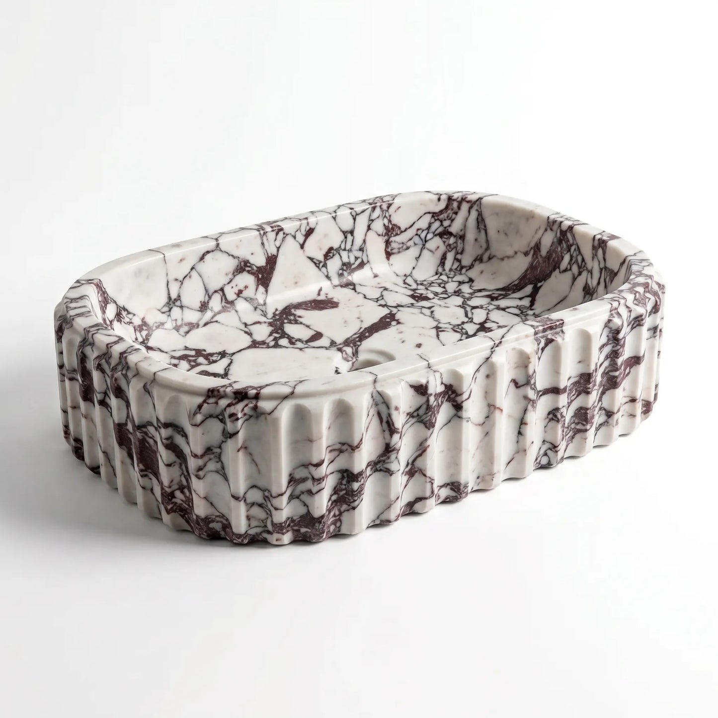 RMD-187  Round Calacatta viola Vessel Sink Basin