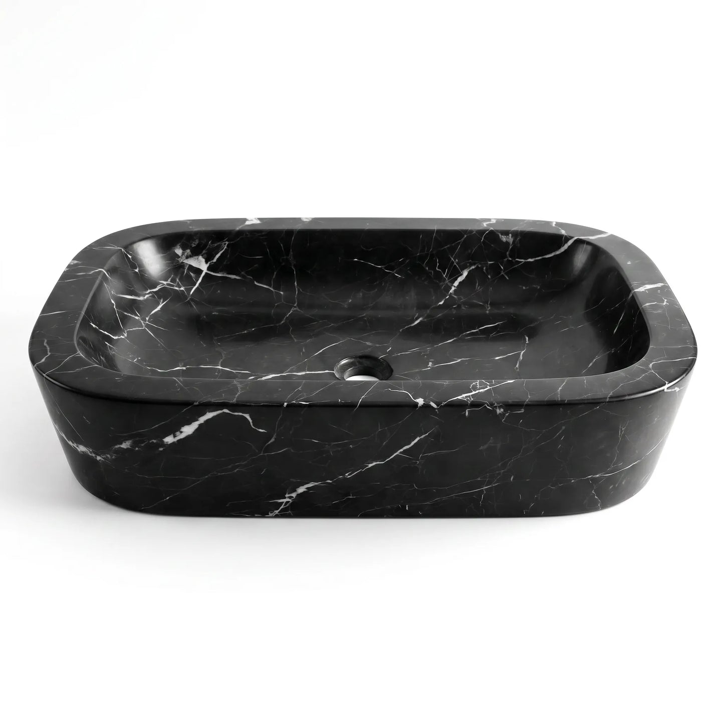 RMD-188 Rectangle Nero Marquina Vessel Sink Basin