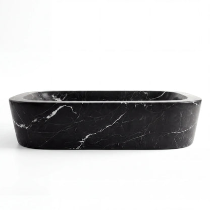 RMD-188 Rectangle Nero Marquina Vessel Sink Basin