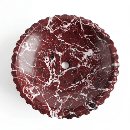 RMD-189 Oval Rosso Levanto Vessel Sink Basin
