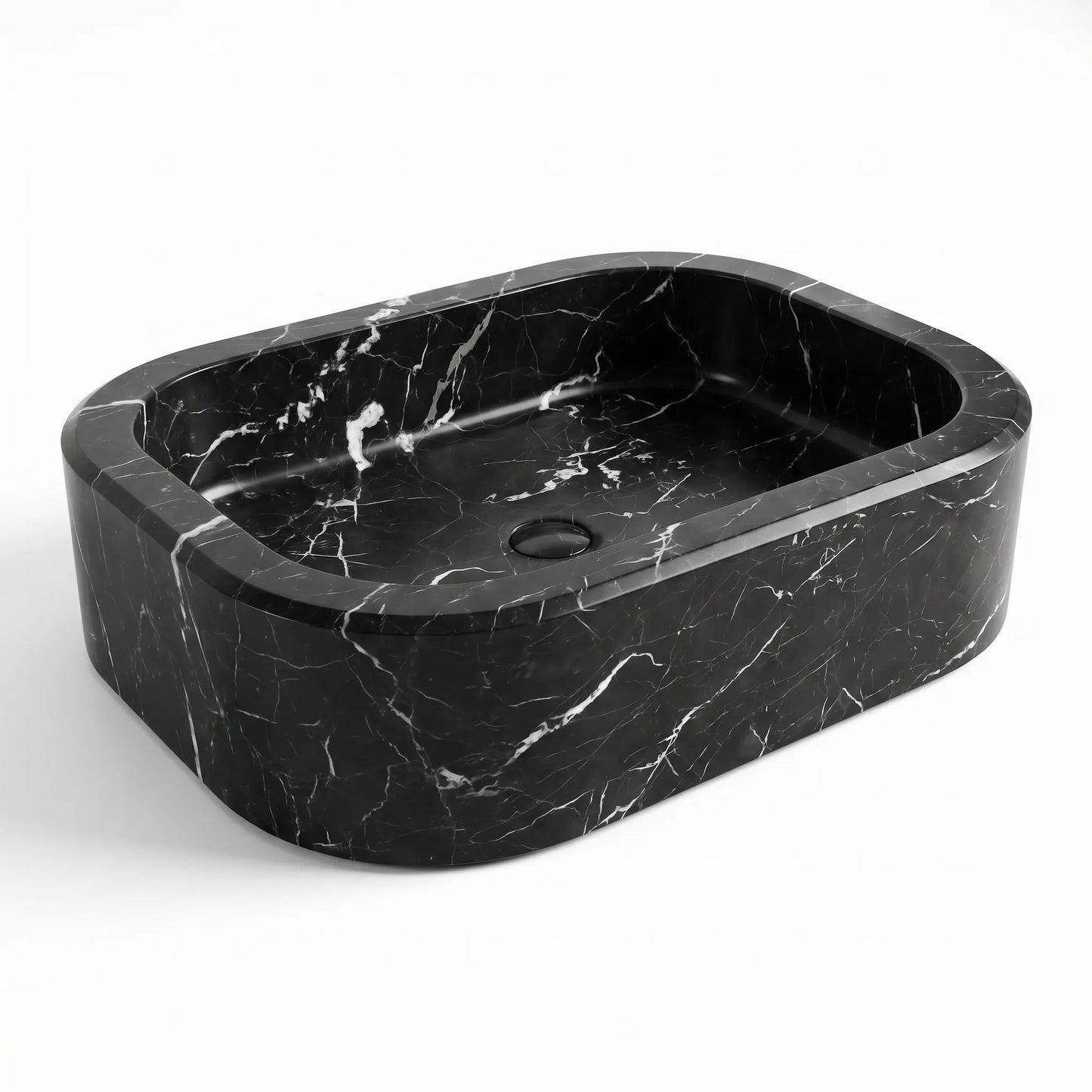 RMD-192 Oval Nero Marquina Vessel Sink Basin