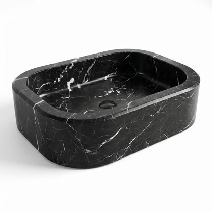 RMD-192 Oval Nero Marquina Vessel Sink Basin