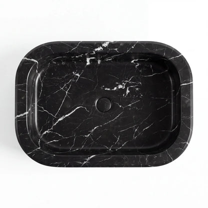 RMD-192 Oval Nero Marquina Vessel Sink Basin