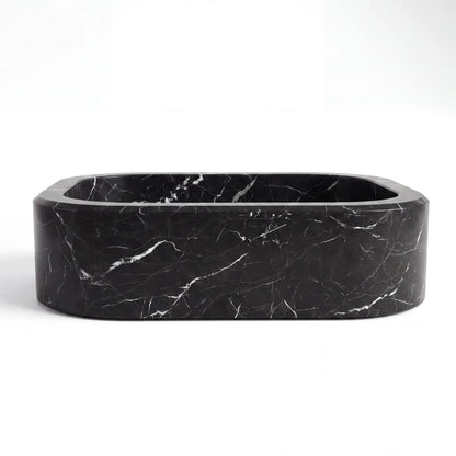 RMD-192 Oval Nero Marquina Vessel Sink Basin