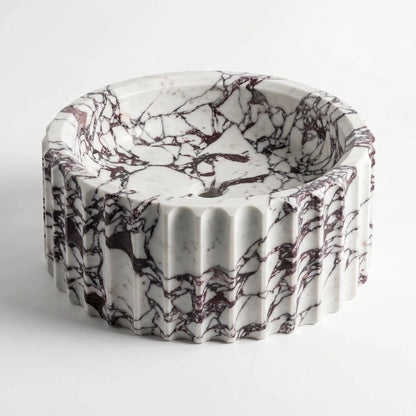 RMD-193  Round Calacatta viola Vessel Sink Basin