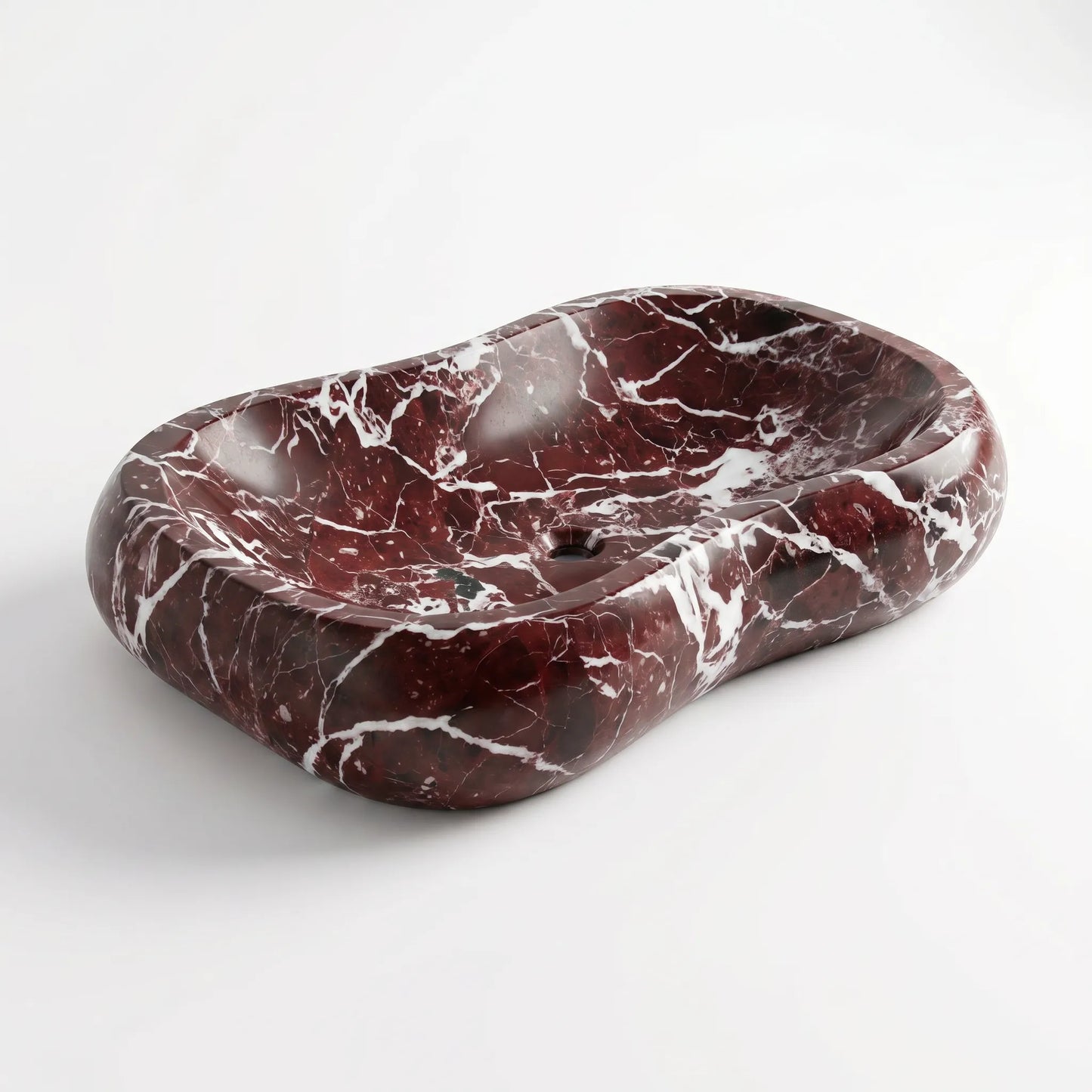 RMD-197 Round Rosso Levanto Vessel Sink Basin