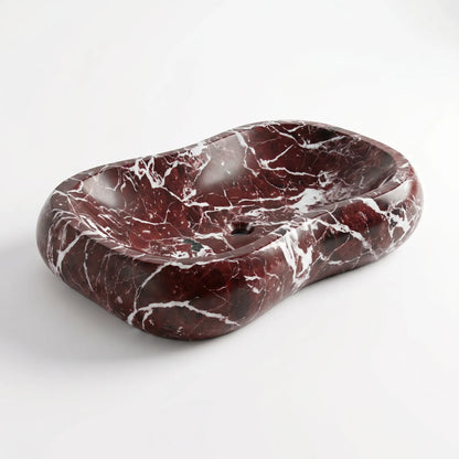 RMD-197 Round Rosso Levanto Vessel Sink Basin