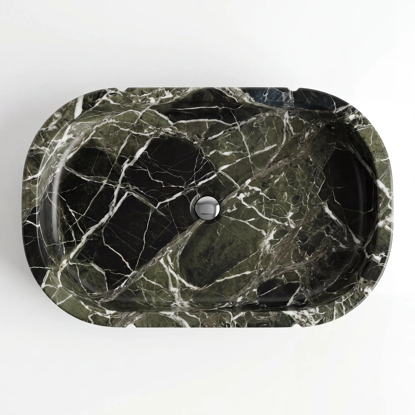 RMD-200 Round Green Marble Vessel Sink Basin