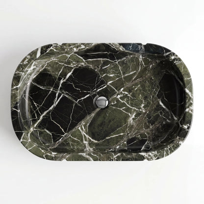 RMD-200 Round Green Marble Vessel Sink Basin