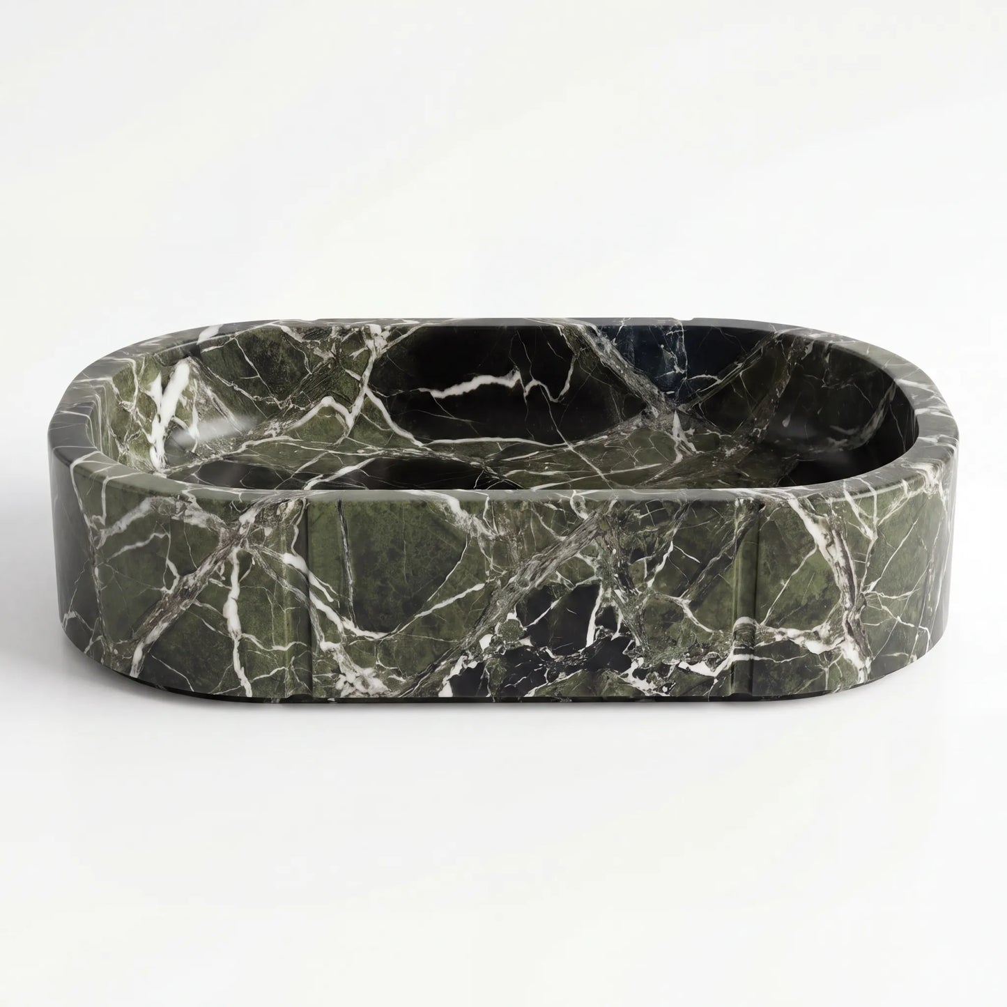 RMD-200 Round Green Marble Vessel Sink Basin