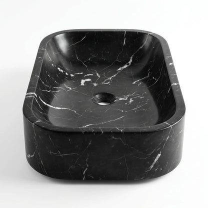 RMD-201 Rectangle Nero Marquina Vessel Sink Basin