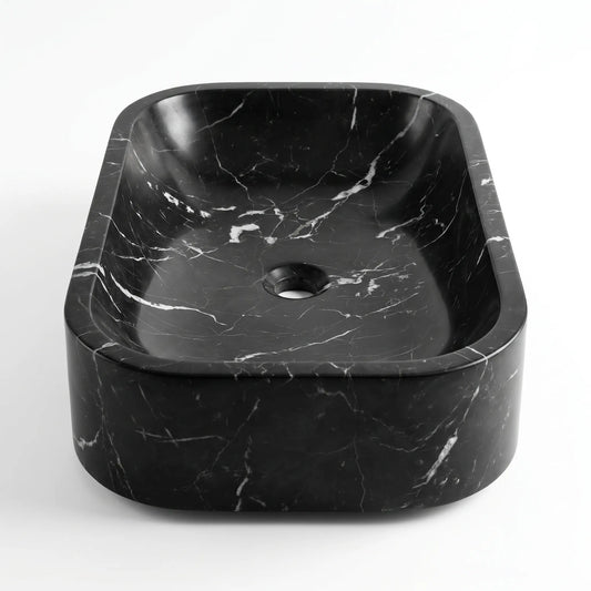 RMD-201 Rectangle Nero Marquina Vessel Sink Basin