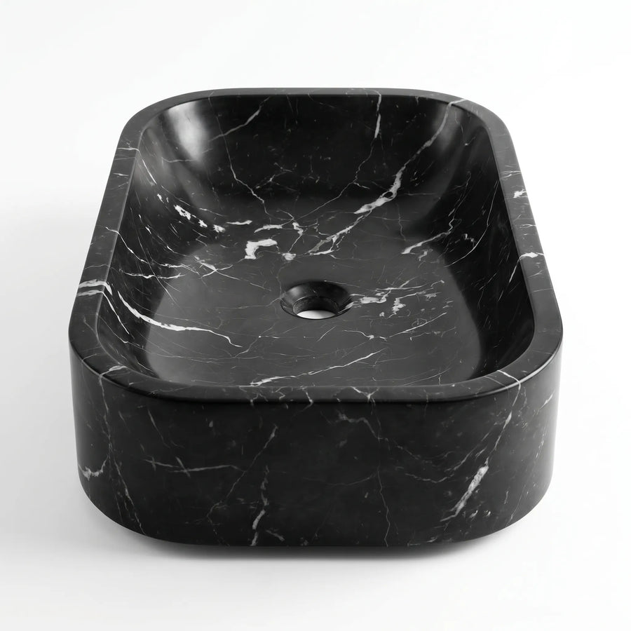 RMD-201 Rectangle Nero Marquina Vessel Sink Basin