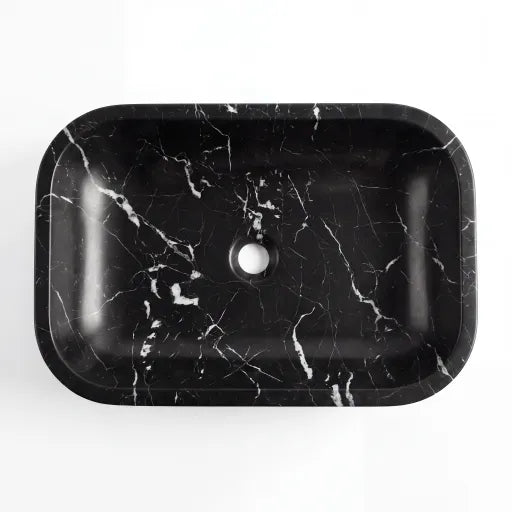 RMD-201 Rectangle Nero Marquina Vessel Sink Basin
