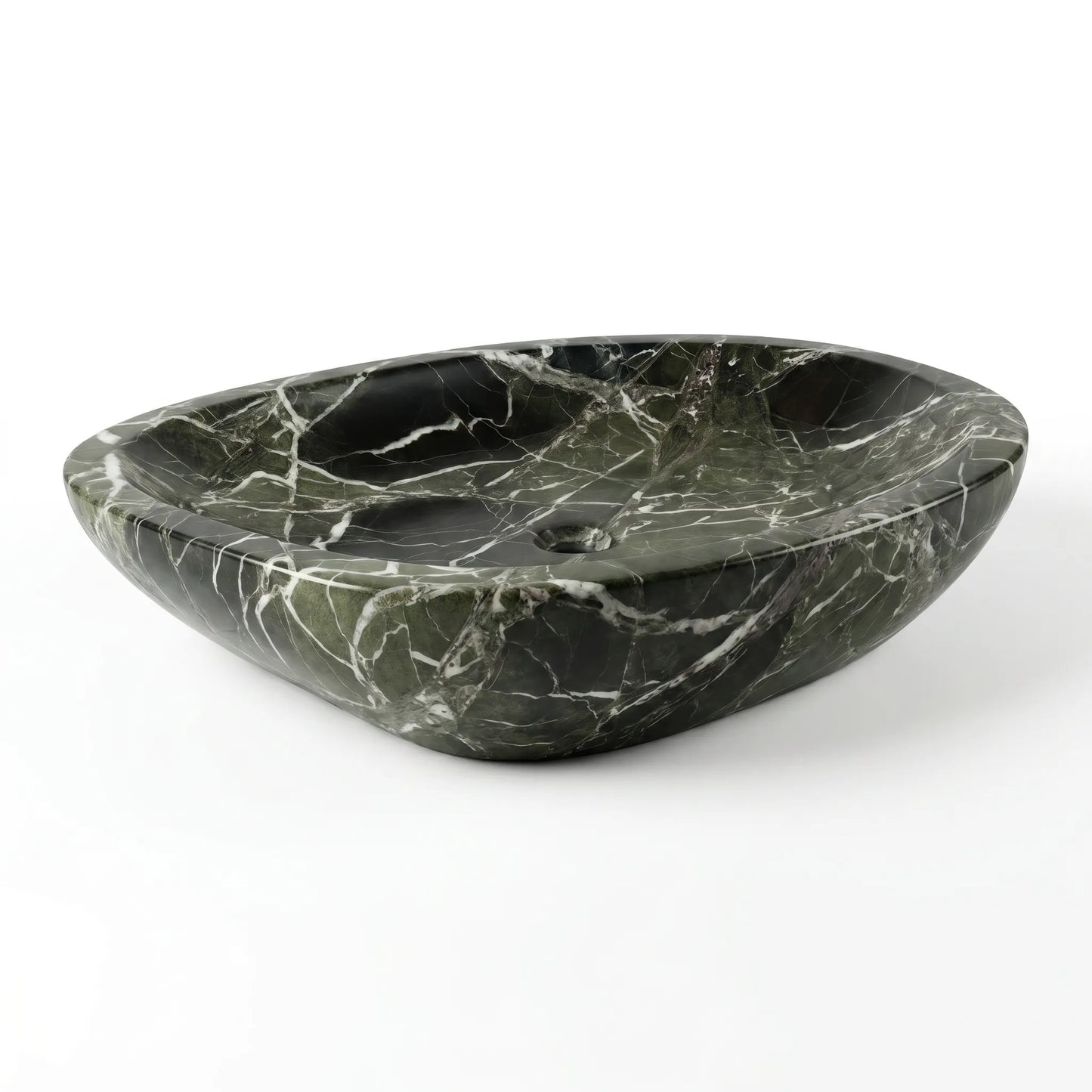 RMD-202 Rectangle Green Marble Vessel Sink Basin