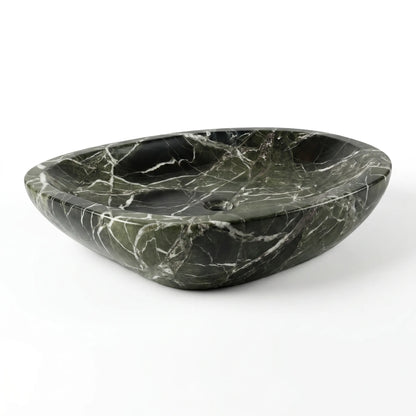 RMD-202 Rectangle Green Marble Vessel Sink Basin