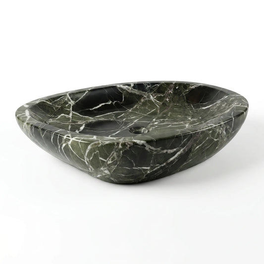 RMD-202 Rectangle Green Marble Vessel Sink Basin