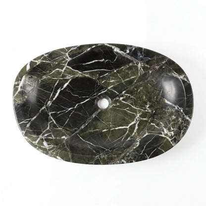 RMD-202 Rectangle Green Marble Vessel Sink Basin
