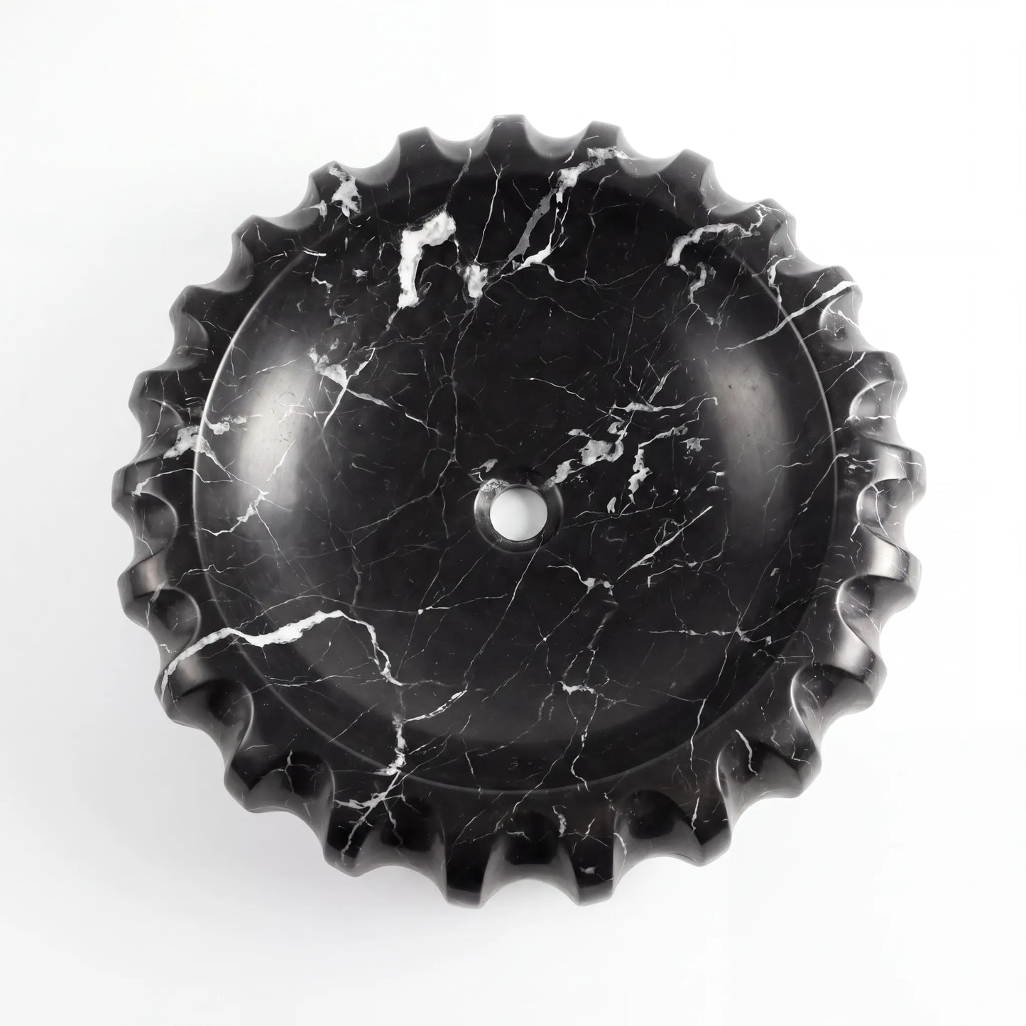 RMD-205 Round Nero Marquina Vessel Sink Basin
