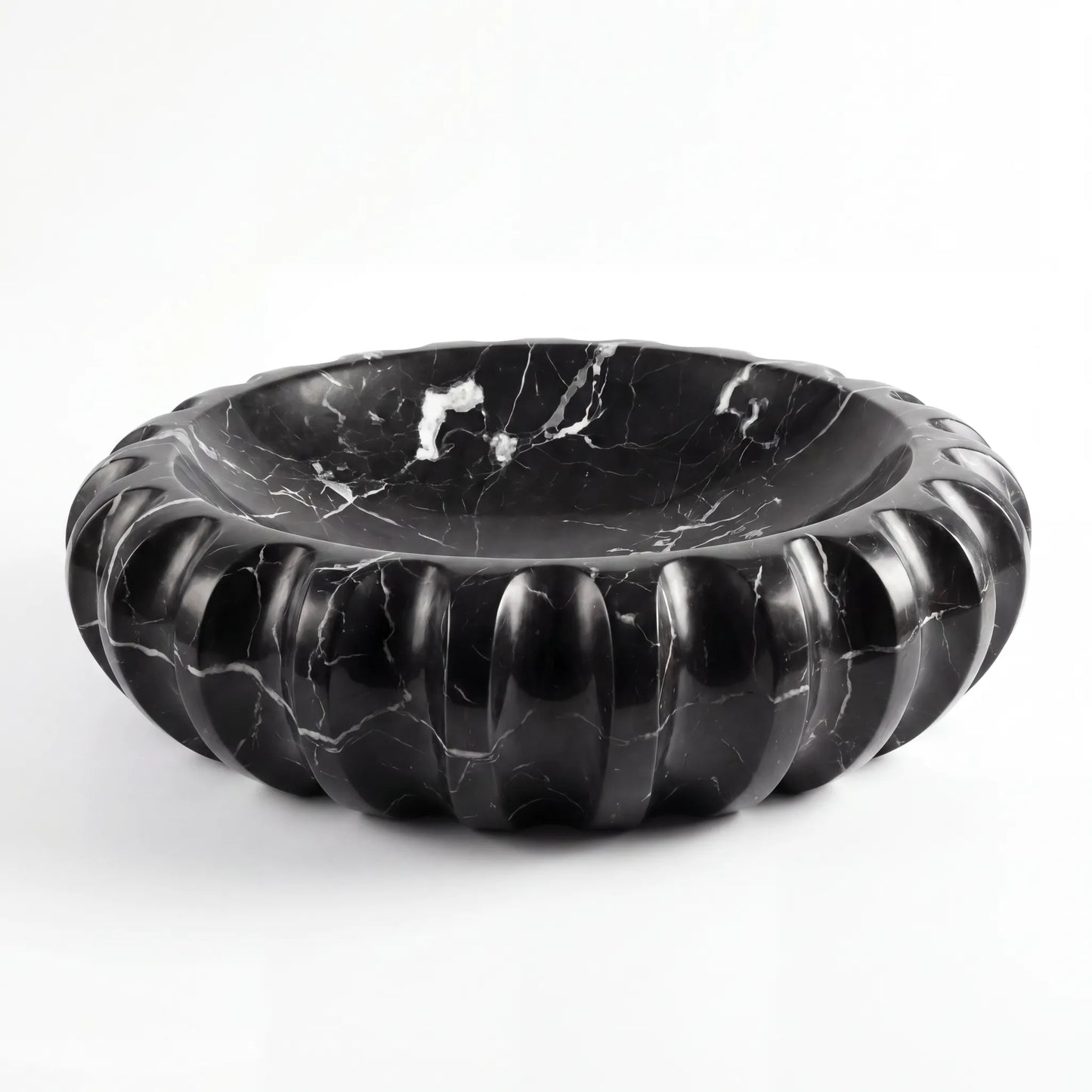 RMD-205 Round Nero Marquina Vessel Sink Basin