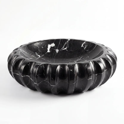 RMD-205 Round Nero Marquina Vessel Sink Basin
