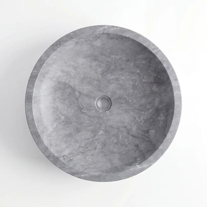 RMD-207 Round Grey Marble Vessel Sink Basin