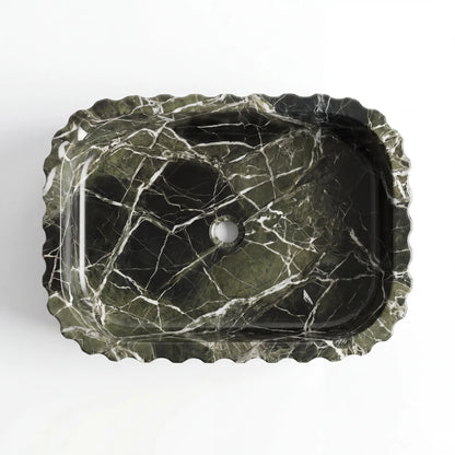 RMD-208 Oval Green Marble Vessel Sink Basin