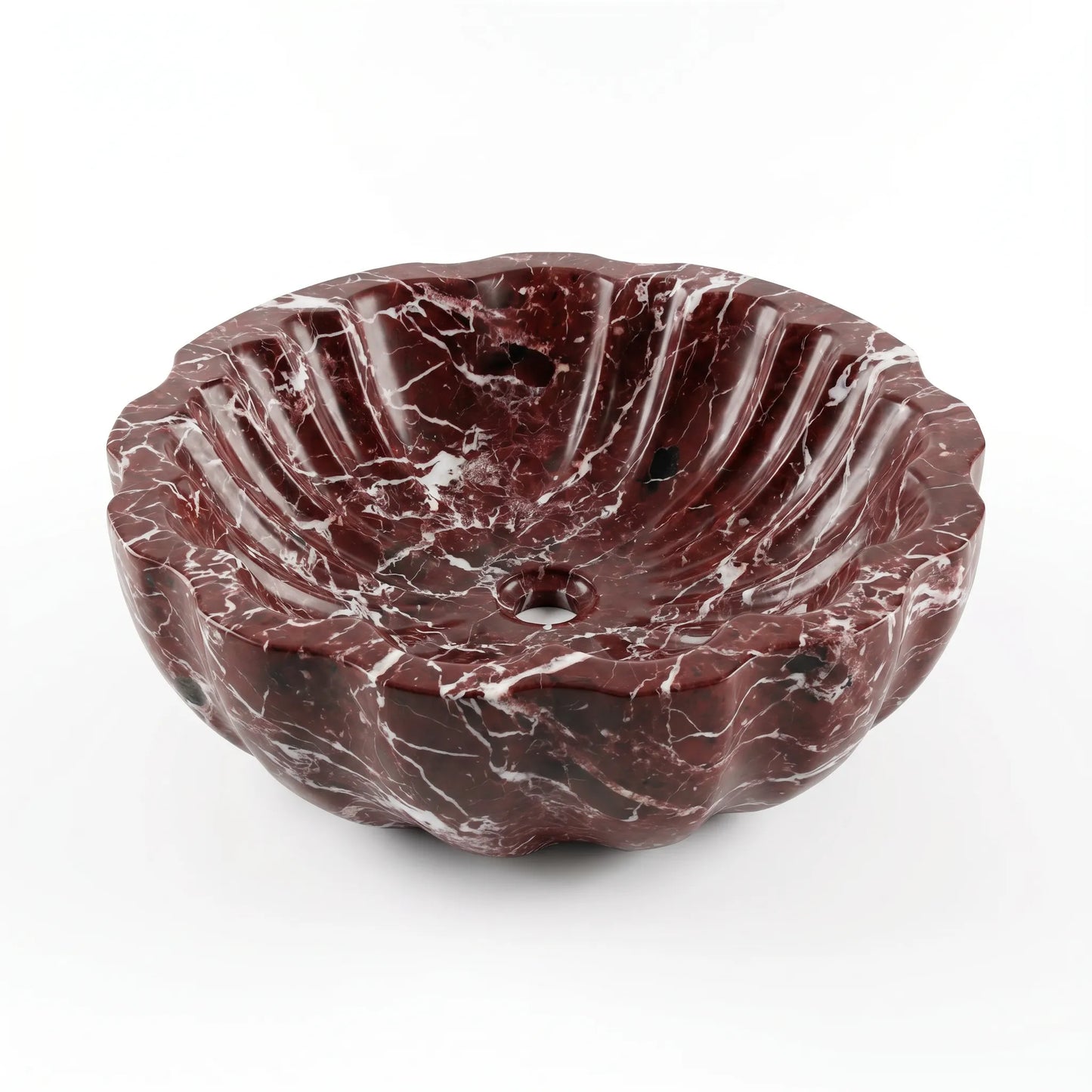 RMD-211 Round Rosso Levanto Vessel Sink Basin