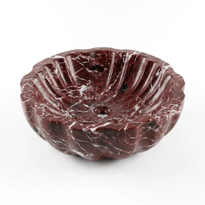 RMD-211 Round Rosso Levanto Vessel Sink Basin