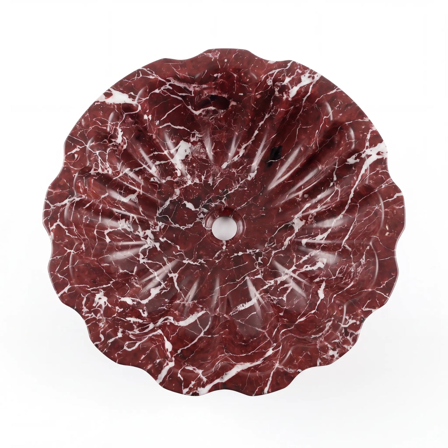 RMD-211 Round Rosso Levanto Vessel Sink Basin