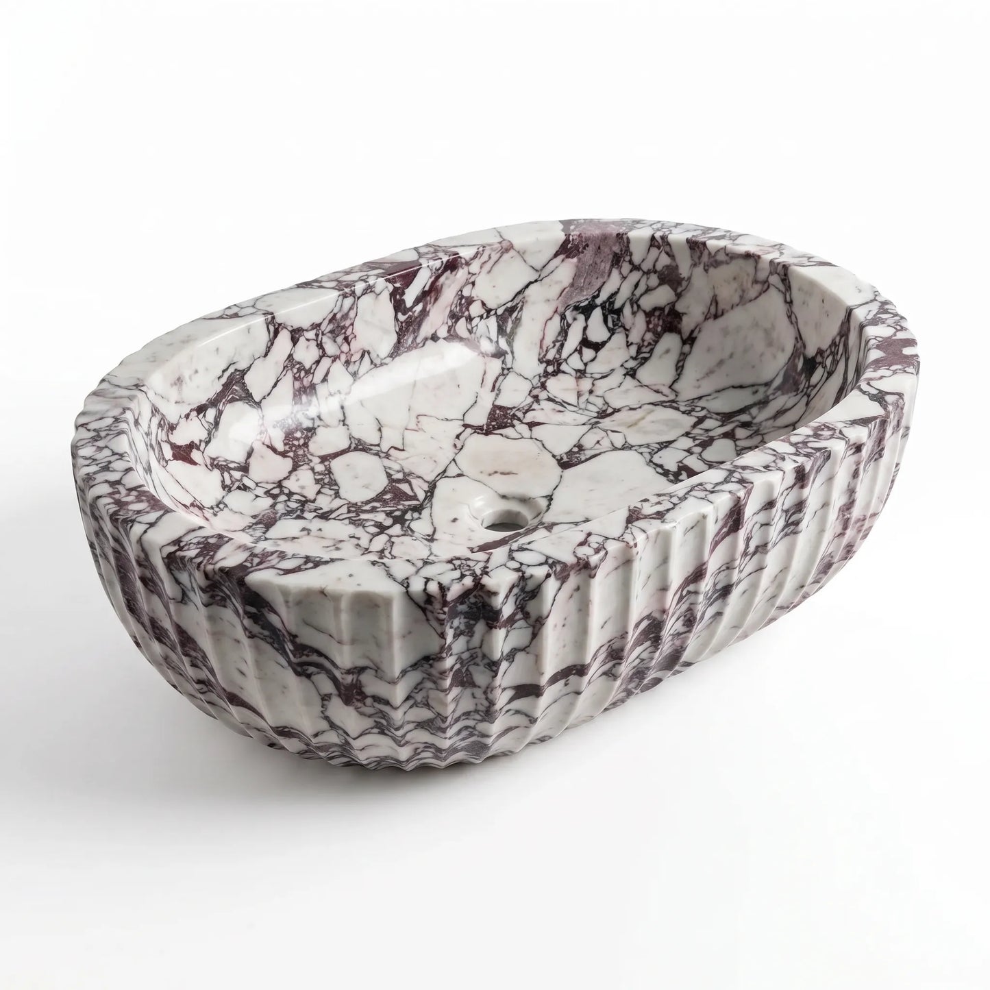 RMD-212  Round Calacatta viola Vessel Sink Basin