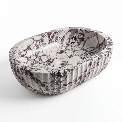 RMD-212  Round Calacatta viola Vessel Sink Basin