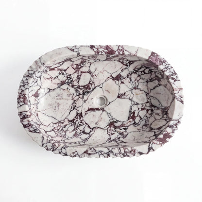 RMD-212  Round Calacatta viola Vessel Sink Basin