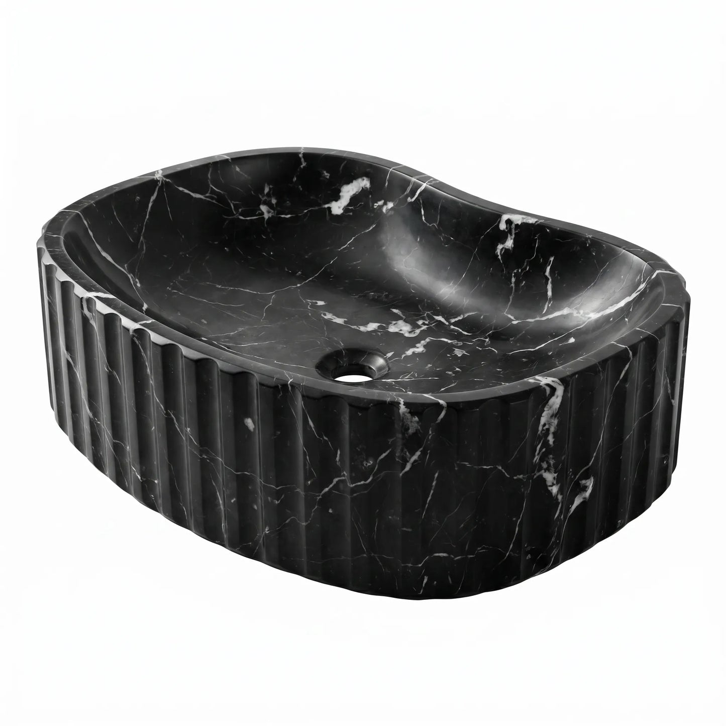 RMD-215 Rectangle Nero Marquina Vessel Sink Basin